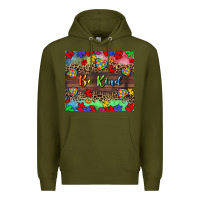 Army Green Be kind Premium Hoodie - CowGirlArtShop
