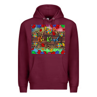 Burgundy Be kind Premium Hoodie - CowGirlArtShop