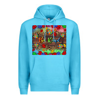 Ocean Blue Be kind Premium Hoodie - CowGirlArtShop