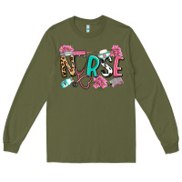 Army Green nurse Long Sleeve Tee - LillyAllenDesigns