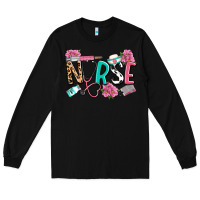 Black nurse Long Sleeve Tee - LillyAllenDesigns