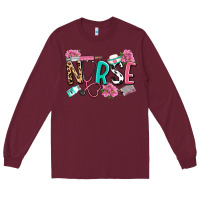 Burgundy nurse Long Sleeve Tee - LillyAllenDesigns