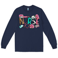 Navy nurse Long Sleeve Tee - LillyAllenDesigns