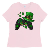 Bubblegum Pink St Patricks Day Gamer Ladies Tee - Jasminsmagicworld