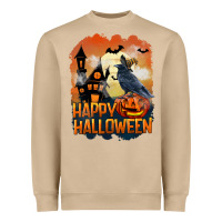 Mushroom Happy Halloween With Crow Heavyweight Sweatshirt - LillyAllenDesigns