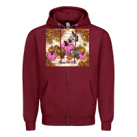 Burgundy happy fall y'all cowgirl Zipper Hoodie - TumblerDesignByShophia