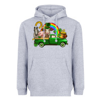 Heather Grey St. Patrick's Day farm animals Heavyweight Hoodie - CowGirlArtShop