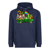 Navy St. Patrick's Day farm animals Heavyweight Hoodie - CowGirlArtShop