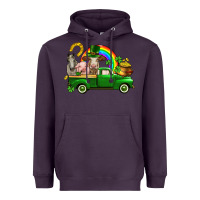 Plum St. Patrick's Day farm animals Heavyweight Hoodie - CowGirlArtShop