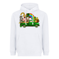 White St. Patrick's Day farm animals Heavyweight Hoodie - CowGirlArtShop