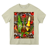Mossy beer bottles with wheat and barley Heavy Core Tee - AdoDesignShop