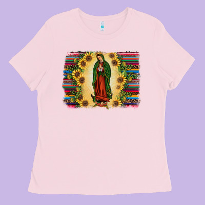 Serape Our Lady Of Guadalupe2 Ladies Tee Designed By Jahusdesignshop