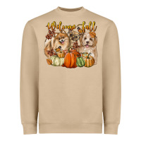 Mushroom welcome fall with dogs Heavyweight Sweatshirt - LillyAllenDesigns