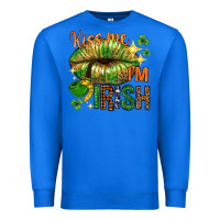 True Royal St. Patrick's Kiss me I'm Irish with lip Premium Sweatshirt - HowdyJamesFarm