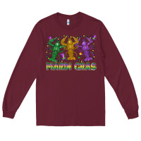 Burgundy mardi gras crawfish Long Sleeve Tee - LillyAllenDesigns