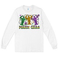 White mardi gras crawfish Long Sleeve Tee - LillyAllenDesigns