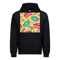 Black nurse medicine seamless pattern Urban Hoodie - BundleAndBundleShop