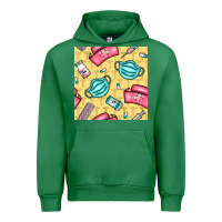 Emerald nurse medicine seamless pattern Urban Hoodie - BundleAndBundleShop
