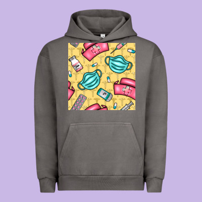 Nurse Medicine Seamless Pattern Urban Hoodie Designed By Bundleandbundleshop