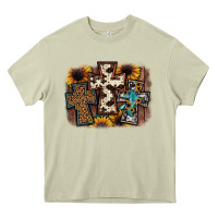 Mossy cross background Heavy Core Tee - JahusDesignShop