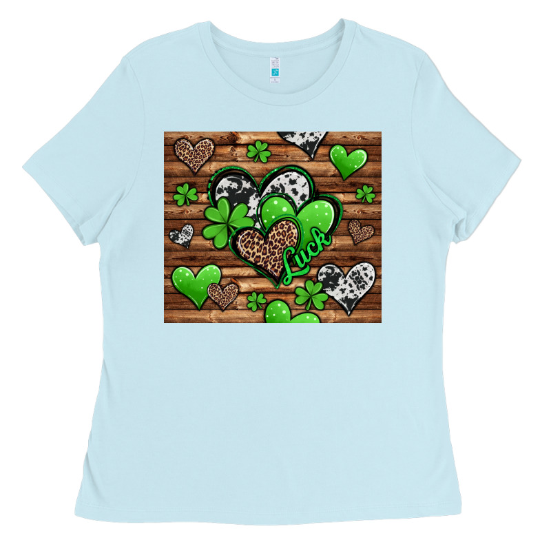 St Patricks Day Hearts Ladies Tee by Jasminsmagicworld | Teevron