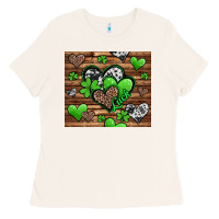 Bone st patricks day hearts Ladies Tee - Jasminsmagicworld
