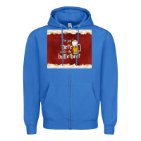 True Royal i'm just here for the butterbeer Zipper Hoodie - TumblerDesignByShophia