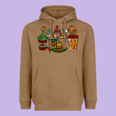 Mexican Coffee Cups Mexico Heavyweight Hoodie Designed By Howdyjamesfarm