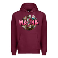 Burgundy Mama lightning bolt Mother's Day Premium Hoodie - CowGirlArtShop