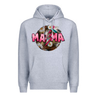 Heather Grey Mama lightning bolt Mother's Day Premium Hoodie - CowGirlArtShop