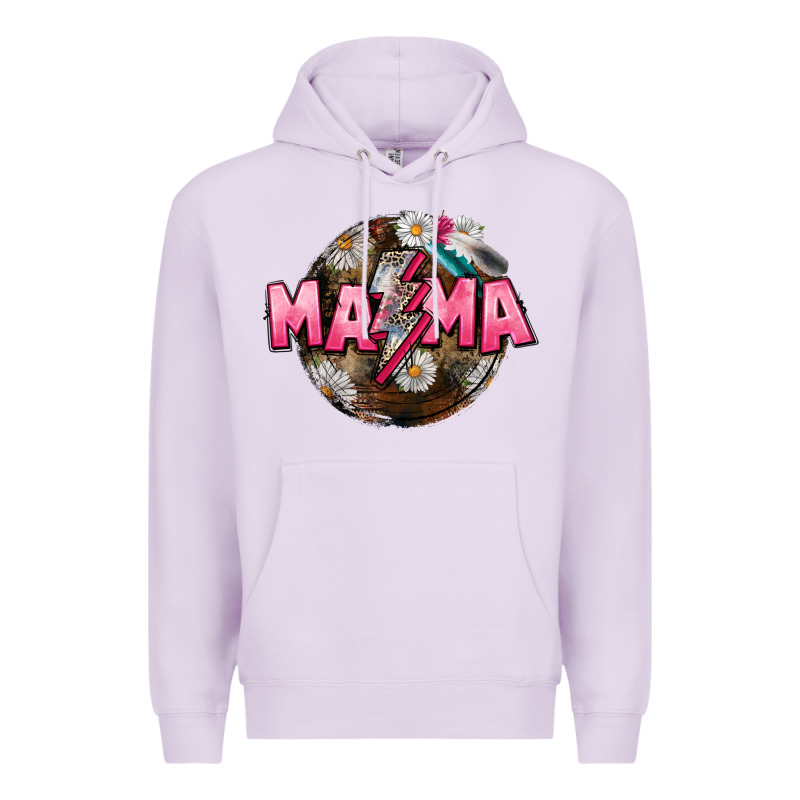 Mama Lightning Bolt Mother's Day Premium Hoodie by CowGirlArtShop | Teevron