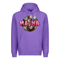 Purple Mama lightning bolt Mother's Day Premium Hoodie - CowGirlArtShop