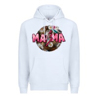 White Mama lightning bolt Mother's Day Premium Hoodie - CowGirlArtShop