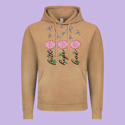 Faith Hope Love Vintage Hoodie Designed By Maliassmallbusiness