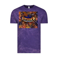 Cloud Purple tiger america Vintage Tee - NancyCooperArtShop