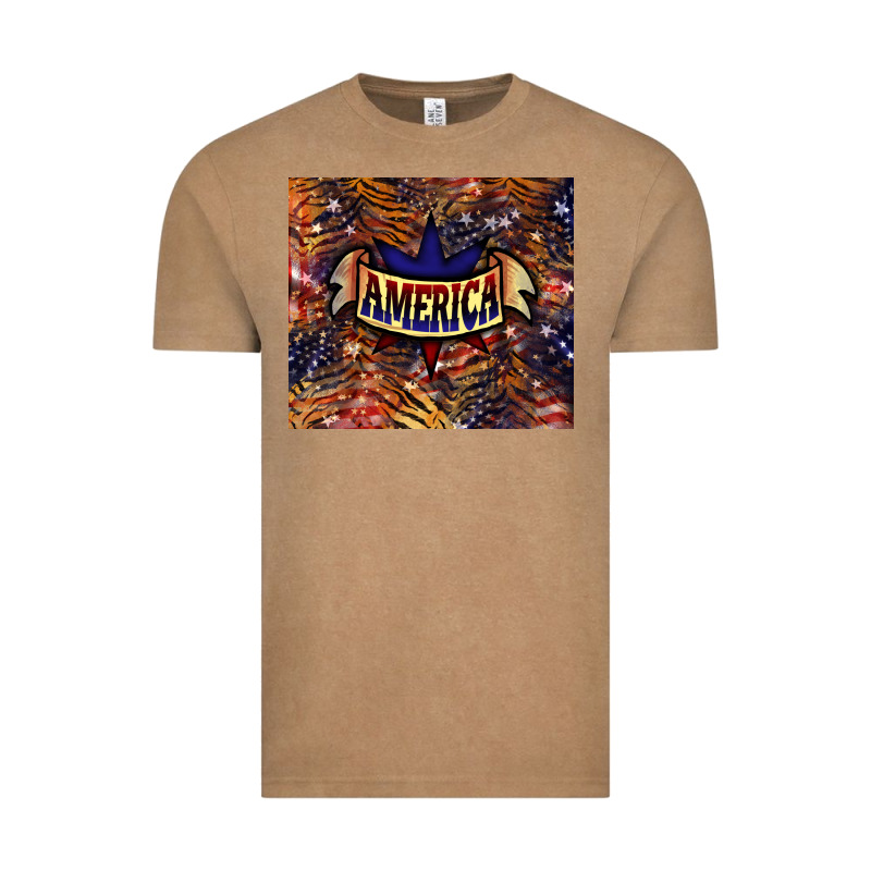 Tiger America Vintage Tee by NancyCooperArtShop | Teevron