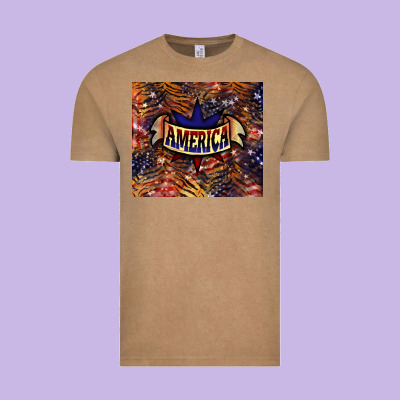 Tiger America Vintage Tee Designed By Nancycooperartshop
