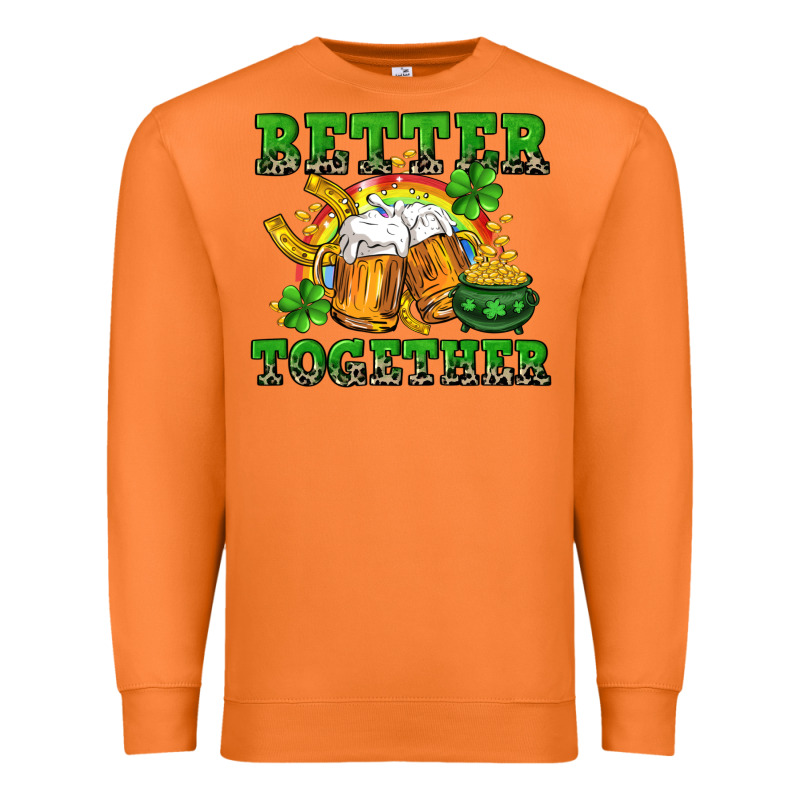 Better Together St. Patrick's Day Premium Sweatshirt by CowGirlArtShop | Teevron