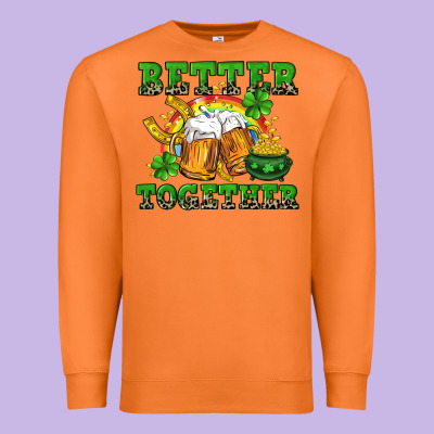Better Together St. Patrick's Day Premium Sweatshirt Designed By Cowgirlartshop