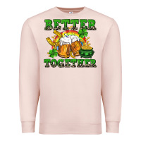 Pale Pink Better together St. Patrick's Day Premium Sweatshirt - CowGirlArtShop