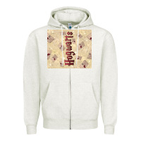 Oatmeal Heather hogwarts with letters Zipper Hoodie - TumblerDesignByShophia