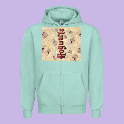 Hogwarts With Letters Zipper Hoodie Designed By Tumblerdesignbyshophia