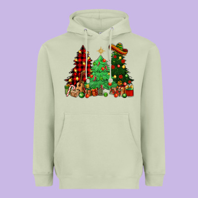 Mexican Christmas Trees Mexico Heavyweight Hoodie Designed By Howdyjamesfarm