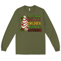 Army Green Tree tops glisten and children listen to nothing Long Sleeve Tee - RanaPortraitStore