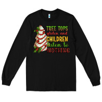 Black Tree tops glisten and children listen to nothing Long Sleeve Tee - RanaPortraitStore