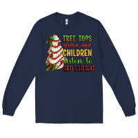 Navy Tree tops glisten and children listen to nothing Long Sleeve Tee - RanaPortraitStore