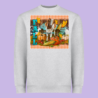 Fall With Baby Goat Heavyweight Sweatshirt Designed By Lillyallendesigns