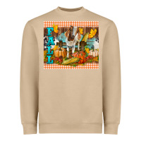 Mushroom fall with baby goat Heavyweight Sweatshirt - LillyAllenDesigns