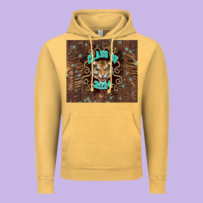 Class Of 2024 Tiger Vintage Hoodie Designed By Nancycooperartshop