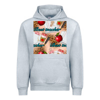 Heather Grey Best Teacher Seamless Pattern Urban Hoodie - BundleAndBundleShop
